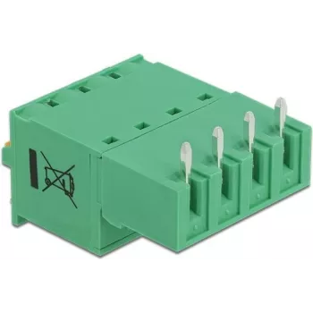 Delock zestaw złączy śrubowych do PCB 4-pinowe, raster 5,08 mm, poziome 66506