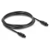 Delock Kabel TOSLINK, Wtyk do Wtyku, Średnica 4 mm, 1,5 m, Czarny