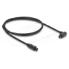 Delock TOSLINK Optyczny kabel audio 1m - 90° kątowy do prostego - 4mm - czarny