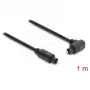 Delock TOSLINK Optyczny kabel audio 1m - 90° kątowy do prostego - 4mm - czarny