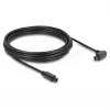 Delock optyczny kabel audio TOSLINK 5m, złącza kątowe 90° do prostych, 4mm, czarny