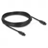 Delock Kabel audio optyczny TOSLINK – 5m, czarny (męski na męski)