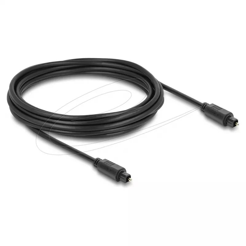 Delock Kabel audio optyczny TOSLINK – 5m, czarny (męski na męski)