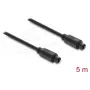 Delock Kabel audio optyczny TOSLINK – 5m, czarny (męski na męski)