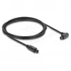 Delock optyczny kabel audio TOSLINK, kątowy 90° do prostego, 3 m, czarny