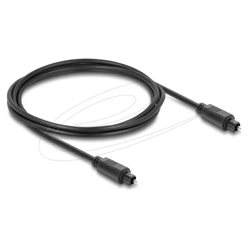 Delock kabel optyczny audio TOSLINK, męski na męski, 4 mm, 2 m, czarny