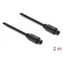 Delock kabel optyczny audio TOSLINK, męski na męski, 4 mm, 2 m, czarny