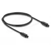 Kabel optyczny audio Delock TOSLINK, wtyk do wtyku, średnica 4 mm, 1 m, czarny