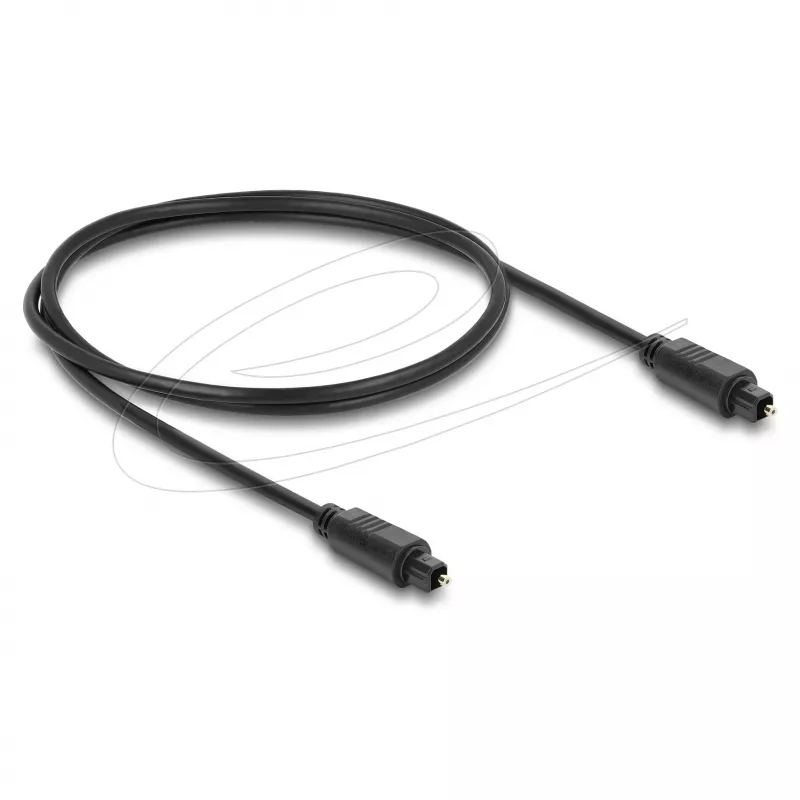 Kabel optyczny audio Delock TOSLINK, wtyk do wtyku, średnica 4 mm, 1 m, czarny
