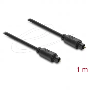 Kabel optyczny audio Delock TOSLINK, wtyk do wtyku, średnica 4 mm, 1 m, czarny