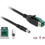Kabel zasilający Delock USB PlusPower na DC 5,5 x 2,1 mm męski-męski 12 V 5 A 5 m czarny