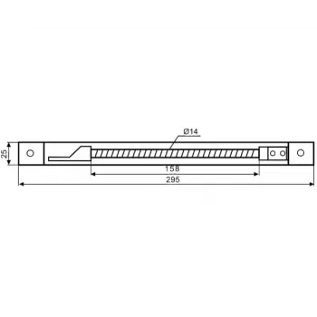 DELTA ATLO-KPS-21X262/SHEEL-S Wpuszczana przepust kablowy z uszczelką szczotkową, anodowane srebro, 262 mm