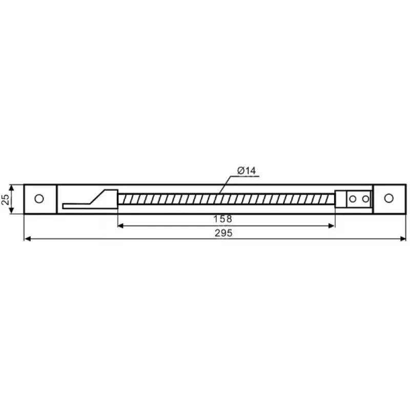 DELTA ATLO-KPS-21X262/SHEEL-S Wpuszczana przepust kablowy z uszczelką szczotkową, anodowane srebro, 262 mm