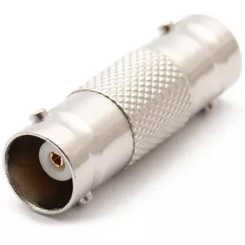 DELTA BNC żeńskie do BNC żeńskie sprzęgło adapter, 75 Ohm, niklowany mosiądz, podwójne BNC-BNC