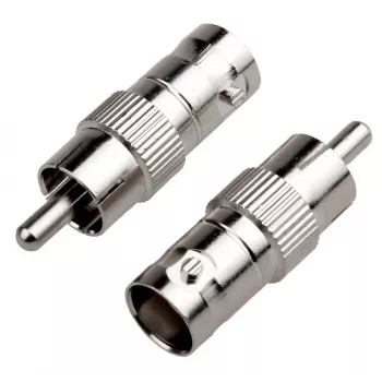 DELTA BNC żeński na RCA męski adapter - 75 Ohm konwerter sygnału wideo dla CCTV i systemów analogowych