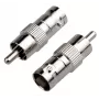 DELTA BNC żeński na RCA męski adapter - 75 Ohm konwerter sygnału wideo dla CCTV i systemów analogowych