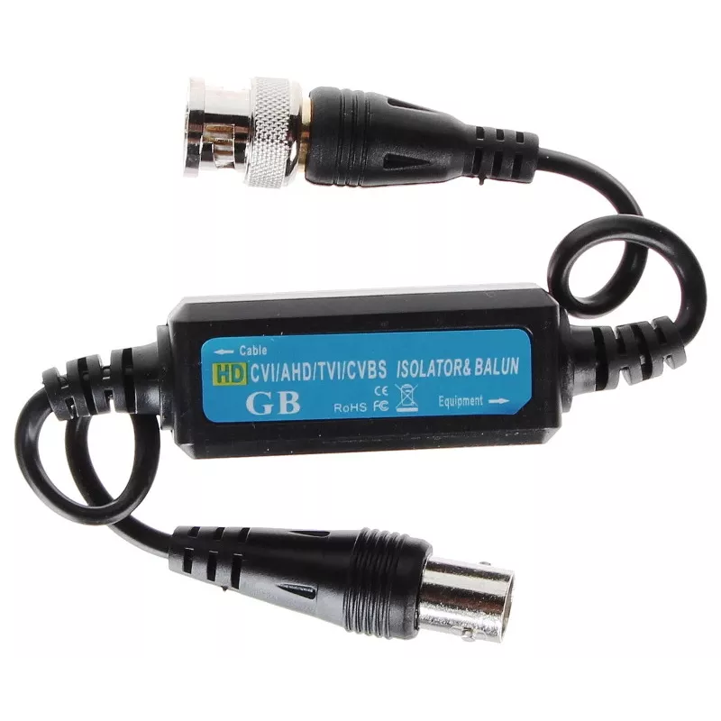 DELTA D-SEP/HD Izolator pętli uziemienia wideo dla AHD/HD-CVI/HD-TVI/CVBS, BNC, 75 Ohm, 4K
