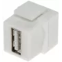 DELTA FX-USB/C USB-C żeńskie do USB-C żeńskie Keystone Jack Adapter, USB 3.1 Gen 2 10Gbps, 100W PD, DisplayPort Alt Mode, czarny