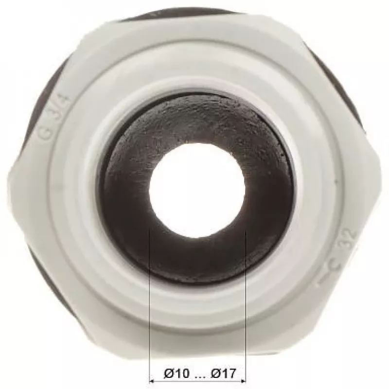 DELTA Izolowana Dławnica Kablowa G3/4 IP68 13-18 mm Szara PA6