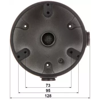 DELTA STG-PFA137 Czarny wspornik montażowy na słup do kamer kopułkowych Dahua (słupy 80-150 mm, aluminium)