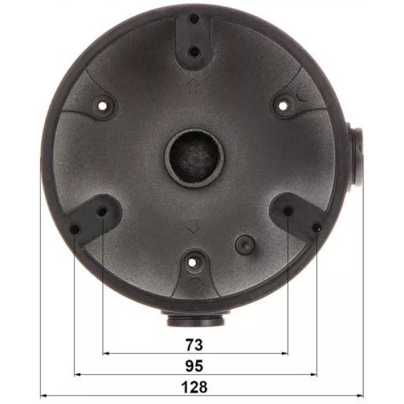 DELTA STG-PFA137 Czarny wspornik montażowy na słup do kamer kopułkowych Dahua (słupy 80-150 mm, aluminium)