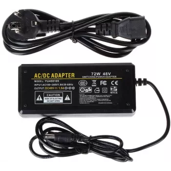 Zasilacz impulsowy DELTA 48V 1,5A 72W z wtyczką DC 5,5mm x 2,1mm