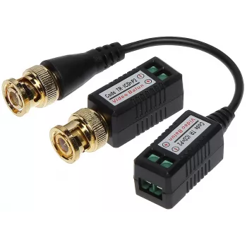 DELTA TR-1CD*P2 Pasywny transceiver wideo balun dla CVBS/AHD/HD-CVI/HD-TVI, BNC do zacisków śrubowych, do 8MP 4K, 150-600m po UTP