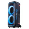 Denver BPS-470 Bluetooth Party Speaker z Karaoke, 2000W PMPO, 20W RMS, Oświetlenie LED, Radio FM, TWS, Mikrofon w zestawie, Czarny