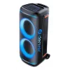 Denver BPS-470 Bluetooth Party Speaker z Karaoke, 2000W PMPO, 20W RMS, Oświetlenie LED, Radio FM, TWS, Mikrofon w zestawie, Czarny