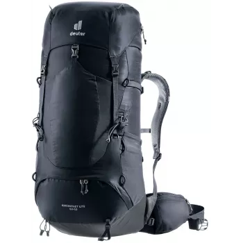 Plecak turystyczny Deuter Aircontact Lite 50 + 10, czarno-grafitowy
