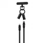 Devia 2-in-1 USB-C do Lightning Kabel Lanyard 1,2m 27W Czarny