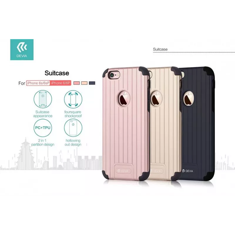 Devia Apple iPhone 6 / 6s Plus Suitcase Gold Back Cover