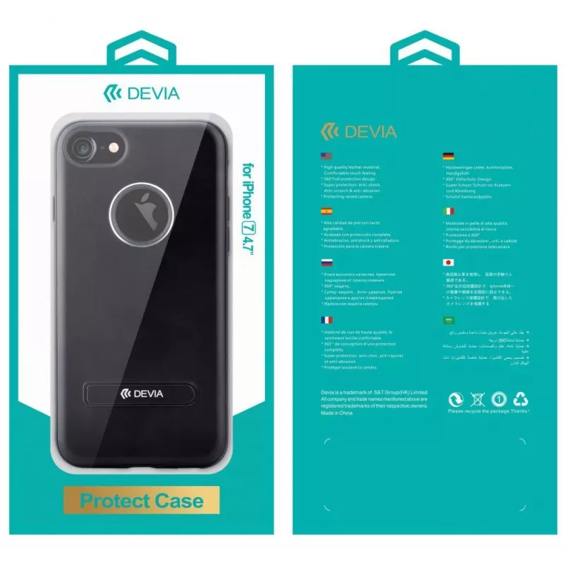 Devia Apple iPhone 7 iView Blue Flip Case z okienkiem Smart View i podstawką