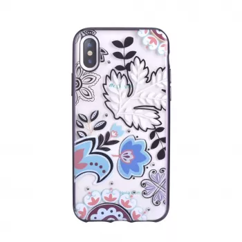 DEVIA Crystal Bloosom Case do Apple iPhone X / XS - Srebrny