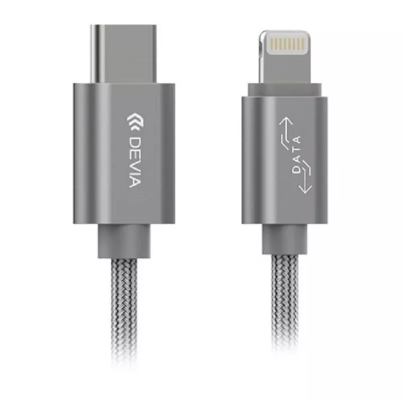 Devia Gracious USB-C do Lightning Kabel 1m Szary