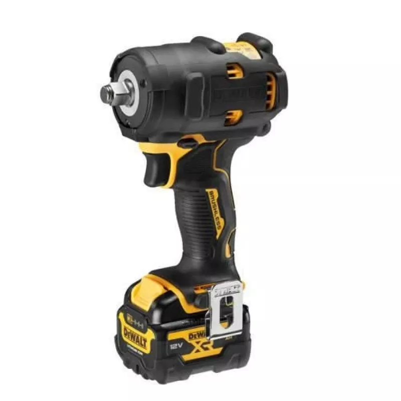 DEWALT DCF901P1G-QW 12V XR Bezszczotkowy Akumulatorowy Klucz Udarowy 1/2 inch Kwadratowy Napęd 340 Nm 2850 RPM 1x3.0Ah Li-ion Ładowarka Walizka Czarny/Żółty