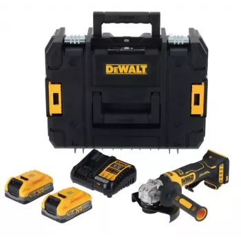 DEWALT DCG404S2T-QW 18V Akumulatorowa Szlifierka Kątowa 125mm Bezszczotkowa 2x4.0Ah XR Li-Ion Baterie i Ładowarka TSTAK Case