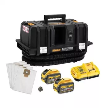 DEWALT DCV586MT2-QW Bezprzewodowy Odkurzacz Pyłowy Klasy M z 2x bateriami 9.0Ah i ładowarką