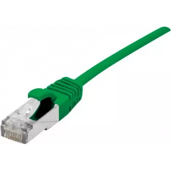 Dexlan Cat. 6A S/FTP (PiMF) ultracynki bezhalogenowy kabel krosowy z ochroną zatrzasku, zielony, 10,0 m 858720
