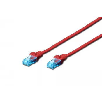 DIGITUS CAT 5e U/UTP Kabel krosowy 0.5m Szary (RJ45, Pozłacane, Snagless)