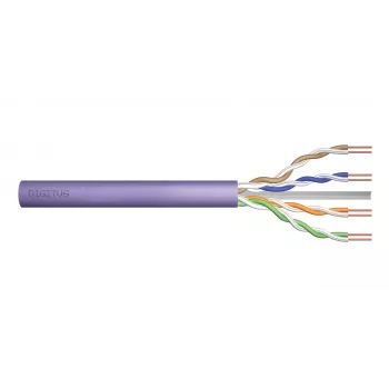 DIGITUS Cat.6 Kabel instalacyjny, U/UTP, Dca, AWG 23/1, LSOH, 50m, Fioletowy