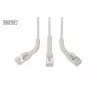 DIGITUS CAT 6A F/FTP kątowy kabel krosowy RJ-45, miedziany, 0,3 m, szary, 10 sztuk