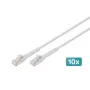 DIGITUS CAT 6A F/FTP kątowy kabel krosowy RJ-45, miedziany, 0,3 m, szary, 10 sztuk