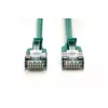 DIGITUS CAT 6A F/FTP cienki kabel krosowy, 1m, zielony, 10 sztuk