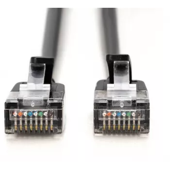 DIGITUS CAT 6A F-FTP Slim Kabel krosowy, 2 m, Czarny, 10 szt.