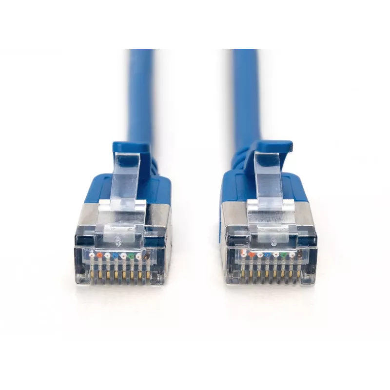 DIGITUS CAT 6A F/FTP Slim Kabel krosowy, 3 m, Niebieski, 10 szt., LSZH, RJ45, 10 Gb/s