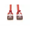 DIGITUS CAT 6A F-FTP Slim Patch Cable, 5 m, czerwony, 10 sztuk