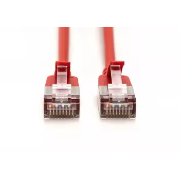 DIGITUS CAT 6A F-FTP Slim Patch Cable, 5 m, czerwony, 10 sztuk