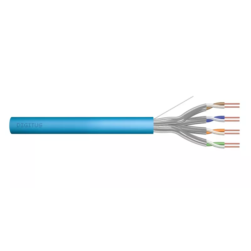 DIGITUS Cat6A Installation Cable U/FTP Dca AWG 23/1 LSOH 500m Blue Reel