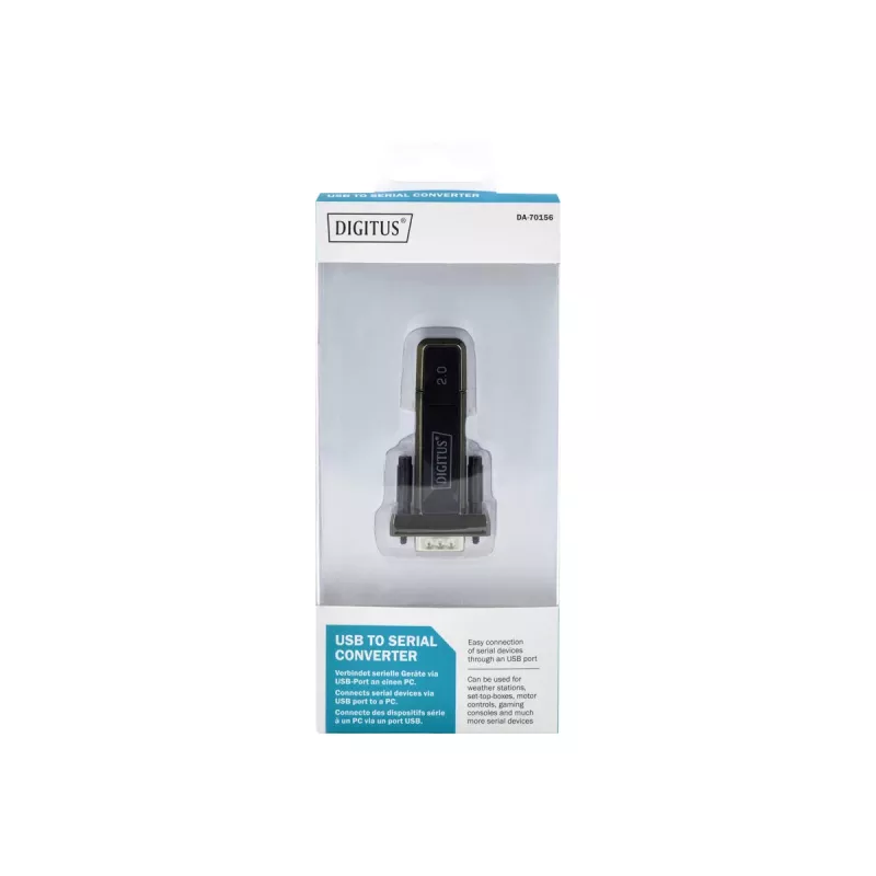 DIGITUS DA-70156 USB 2.0 na RS232 Adapter Szeregowy, 1,5 m, Czarny